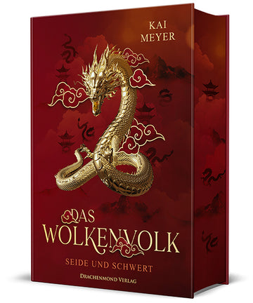 Das Cover zeigt mittig einen chinesischen Drachen, darunter befindet sich der Titel. Beides ist gold dargestellt und befindet sich auf dunkelrotem Hintergrund.